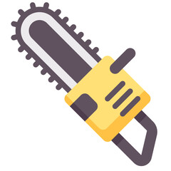 Obraz premium chainsaw flat vector icon