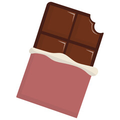 Dark Chocolate Bar Element Illustration
