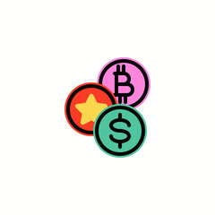 Shop Currency flat icon