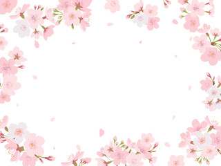 Obraz na płótnie Canvas 桜のフレーム素材
