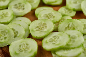 Fresh cucumber sliced