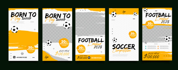 social media feed template for football competition
