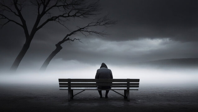 background image loneliness sad Generative AI