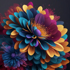 colorful flower Generative AI