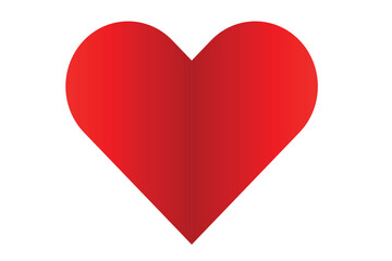 paper heart on a transparent background