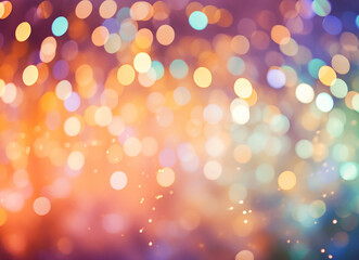 Obraz premium Blurred lights colorful bokeh abstract background