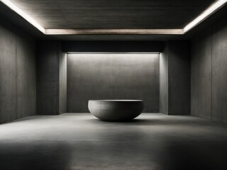 Fototapeta na wymiar Abstract dark empty concrete interior room, interior wall, wallpaper and background, for product ads