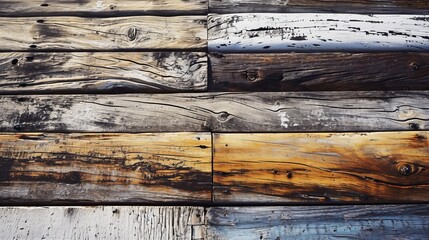 rustic wooden background with a Beach theme and many wooden slats