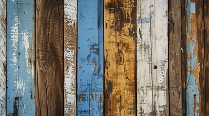 rustic wooden background with a Beach theme and many wooden slats