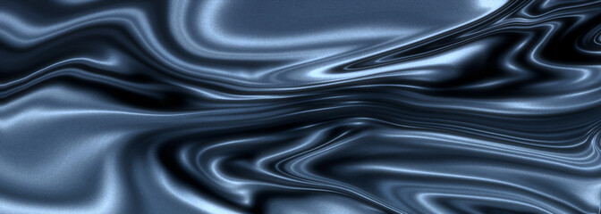 abstract grunge texture,  liquid water flow, grainy  background, blue gray silver, dark black, mystery horror mood, wide web banner
