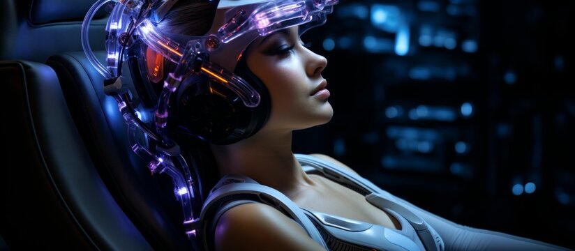 woman wear augmented reality virtual glass experience future technology ux ui vr Expect to see generative AI used in everything from marketing and advertising to product design and entertainment