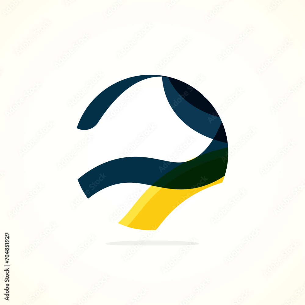 Poster Abstract circle logo - minimalist emblem, timeless and universal shape of circle. Unique logo represent range of brands and concepts, encapsulating simplicity and creativity in single, iconic image