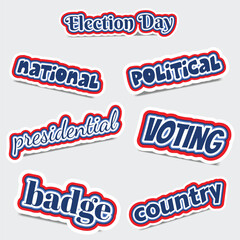 Vector Election Day Sticker set collection