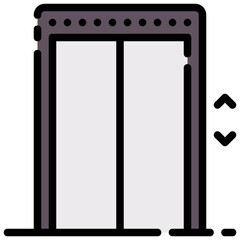 elevator filled outline vector icon