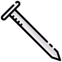 nail filled outline vector icon
