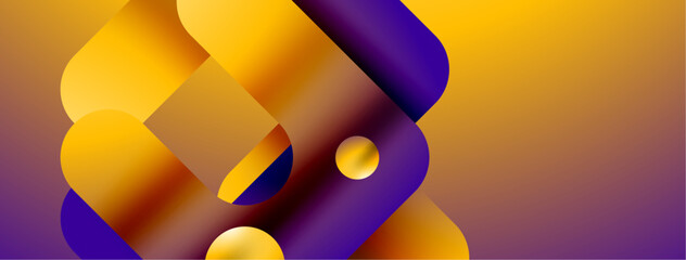 Simple geometric forms - dynamic geometric abstract background. Visual symphony of shapes and lines design for wallpaper, banner, background, landing page, wall art, invitation, prints, posters