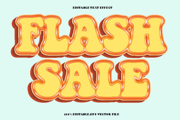 Flash Sale Editable Text Effect 3D Emboss Gradient Style