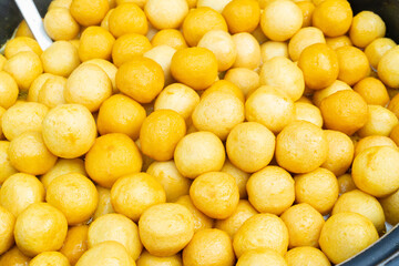 lots of golden curry flavor fish balls