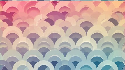  a multicolored image of a large group of circles on a pink, blue, yellow, and green background.