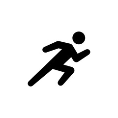 Fototapeta na wymiar running sport silhouette vector illustration in trendy style