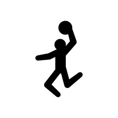 basket sport silhouette vector illustration in trendy style