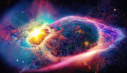 Colorful abstract universe background