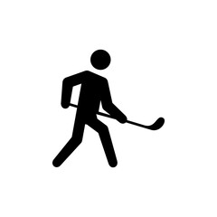 hockey sport silhouette vector illustration in trendy style