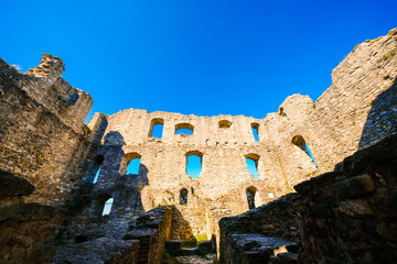 Remains of an old castle ruin in Germany.
