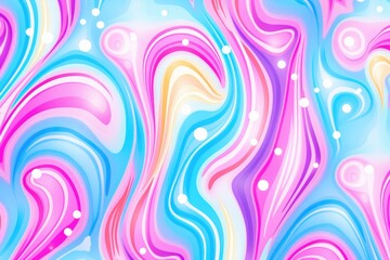 Obraz premium Abstract bright colorful swirl wave background. Modern psychedelic fluid gradient texture. Retro design template for poster, banner, brochure, flyer, cover