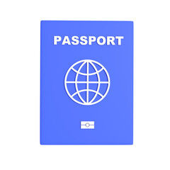 3d passport isolated on white. 3d rendering