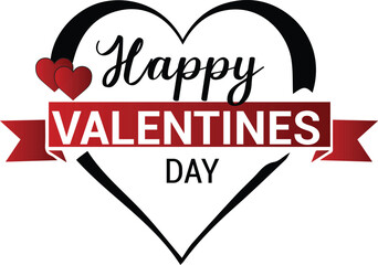 Valentines wish with heart and cute wish