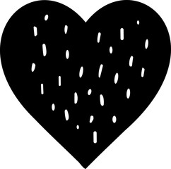 Hand drawn hearts. Design elements for Valentine's day.