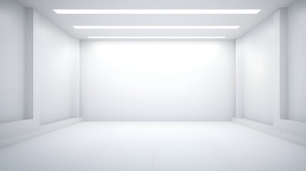 Empty room, white light, shadow, floor, wall 