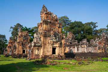 Fototapeta na wymiar Prasat Suor Prat In Angkor Thom, Cambodia