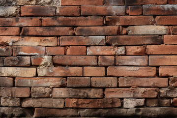 Background with a pattern of an old red brick wall. Generated by artificial intelligence