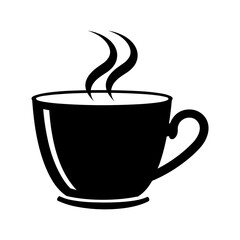 "Sleek and Simple Coffee Cup Pictogram Logo, Enhanced with a Swirl of Smoke: A Perfect Blend of Style and Elegance for Coffee Brands."