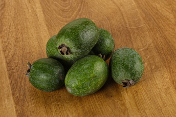 Fresh sweet juicy ripe feijoa