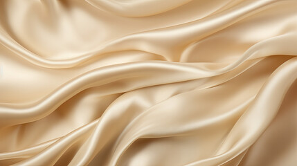 Fototapeta premium Beige silk background, copy space 