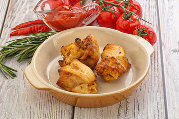 Chicken breast shashlik - grilled meat