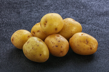 Raw small organic baby potato