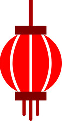 Fototapeta na wymiar Red lantern chinese icon PNG