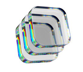 Transparent 3D Multicolor Cube