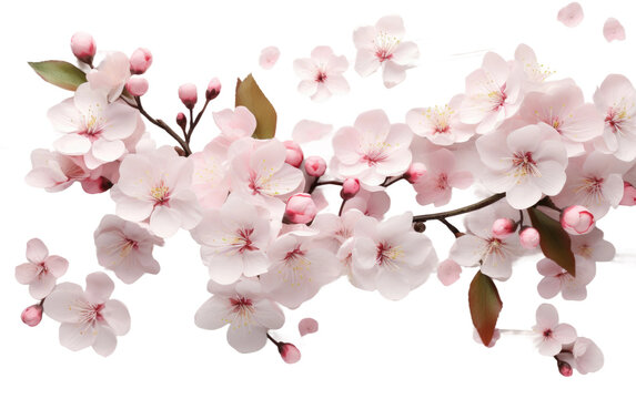 Cherry Blossom Wallpaper Isolated on Transparent Background PNG.