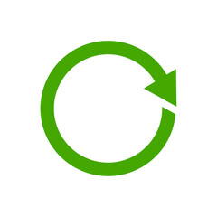 green sync rotate sign icon vector design