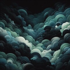 Fototapeta premium Black dark light jade petrol teal cyan sea blue green abstract background for design