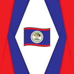 Belize Flag Abstract Background Design Template. Belize Independence Day Banner Social Media Post. Belize Background