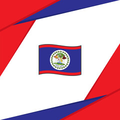 Belize Flag Abstract Background Design Template. Belize Independence Day Banner Social Media Post. Belize