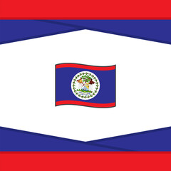 Obraz premium Belize Flag Abstract Background Design Template. Belize Independence Day Banner Social Media Post. Belize Vector