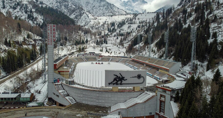Medeo alpine skating rink, the highest in the world, skating rink.