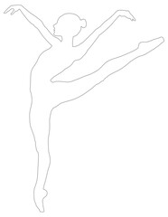 silhouette of a ballerina